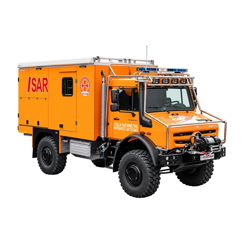 Autospecială medie de salvare acvatică — Mercedes-Benz Unimog U 5023